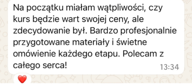Opinia kursantki Klaudia N.